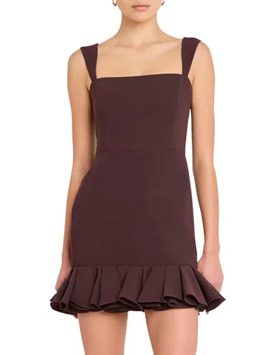Amanda Uprichard Annabeth Mini Dress In Cocoa In Pink
