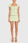 Amanda Uprichard Antonia Top In Mint In Green