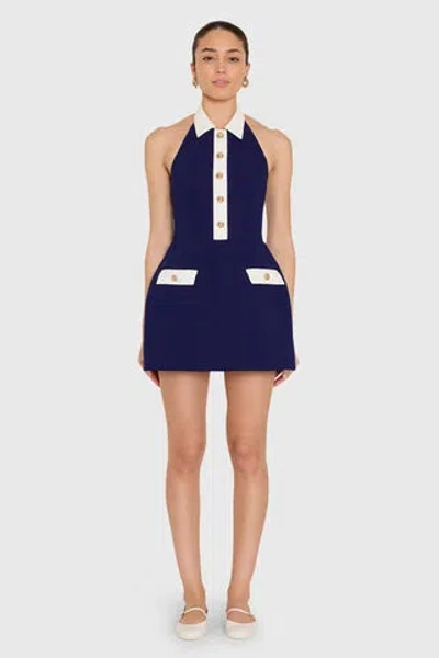 Amanda Uprichard Archer Romper In Blue