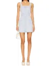 Amanda Uprichard Archie Denim Dress In Iceberg In Multi