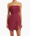 Amanda Uprichard Arely Mini Dress In Burgundy In Red
