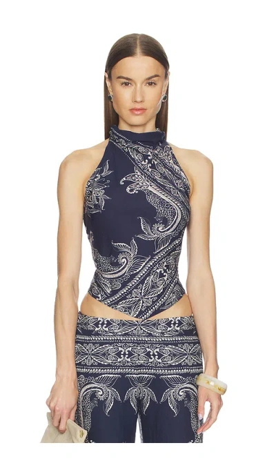 Amanda Uprichard Arielle Top In Blue