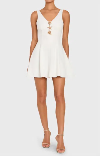 Amanda Uprichard Aries Mini Dress In Ivory In White