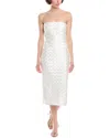 Amanda Uprichard Arley Basketweave Satin Midi Dress