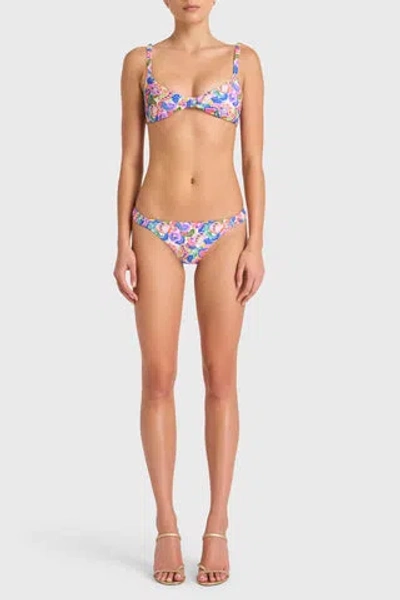 Amanda Uprichard Ashby Bikini Top In Fleetwood Print