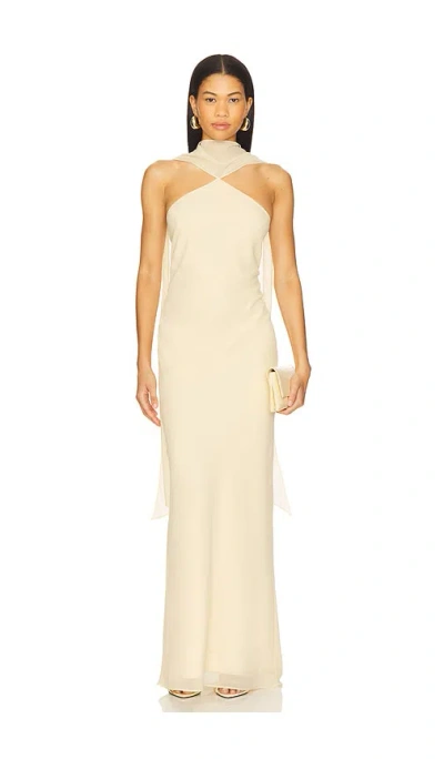 Amanda Uprichard Ashton Maxi Dress In Neutral
