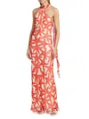 Amanda Uprichard Ashton Maxi Dress In Starfish Print In Animal Print
