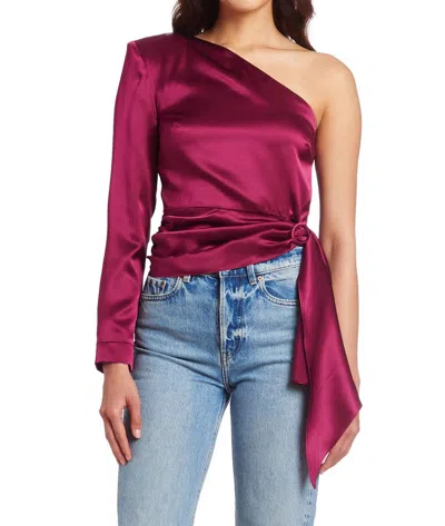 Amanda Uprichard Aubrianna Top In Aubergine In Burgundy