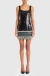 Amanda Uprichard Augustine Sequin Minidress In Black