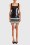 Amanda Uprichard Augustine Sequin Minidress In Black