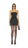 Amanda Uprichard Avalee Skort Romper In Black