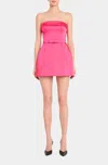 Amanda Uprichard Avalee Skort Romper In Wild Raspberry In Pink