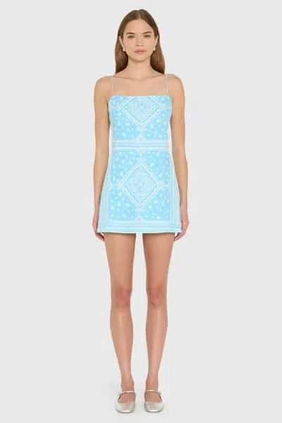 Amanda Uprichard Avani Skort Romper In Blue