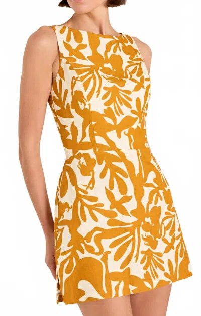 Amanda Uprichard Avellina Fitted Skort Romper In Botticelli Print In Multi