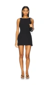 Amanda Uprichard Avellina Contrast Trim Skort Romper In Black