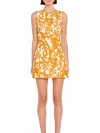 Amanda Uprichard Avellina Fitted Skort Romper In Botticelli Print In Multi