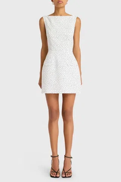 Amanda Uprichard Banco Dress In Ivory,black