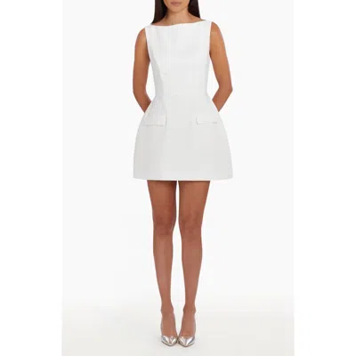 Amanda Uprichard Banco Sculptural A-line Minidress In Serenity