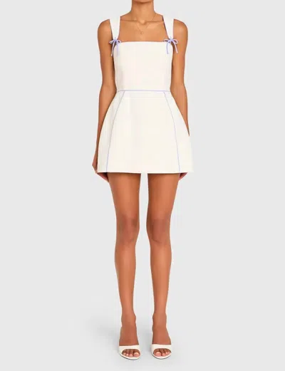 Amanda Uprichard Baylee Mini Romper In Ivory English Lavender In White