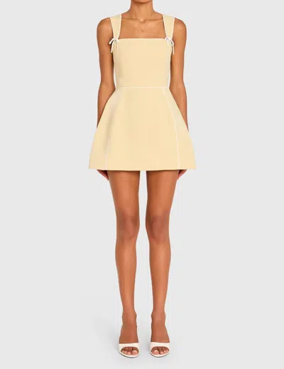 Amanda Uprichard Bethany Skort Romper In Cornsilk In Yellow