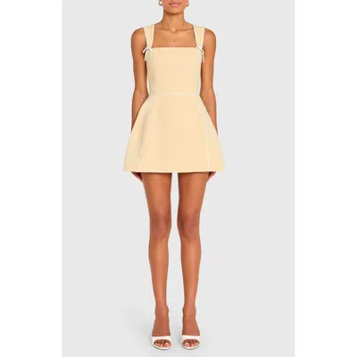 Amanda Uprichard Baylee Skirted Romper In Neutral