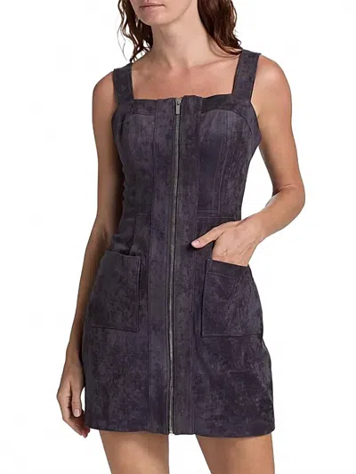 Amanda Uprichard Becker Mini Dress In Graphite In Purple