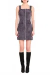 Amanda Uprichard Becker Mini Dress In Graphite In Purple