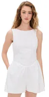 Amanda Uprichard Bellini Romper White In White