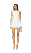 Amanda Uprichard Bellini Satin Bodice Romper In White