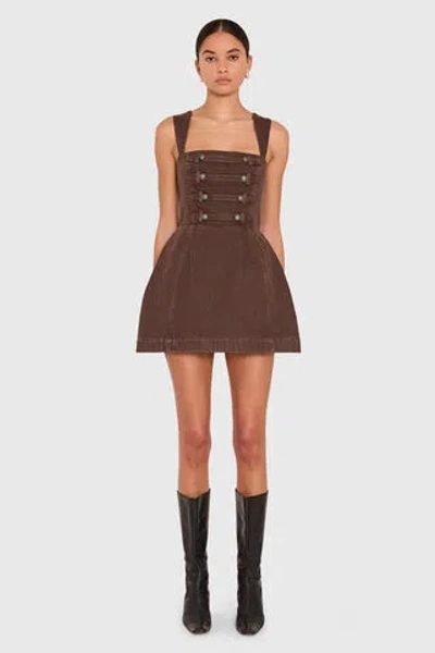 Amanda Uprichard Bethany Romper In Cocoa