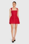 Amanda Uprichard Bethany Romper In Red