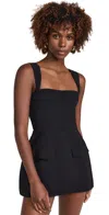 Amanda Uprichard Bethany Skort Romper In Black