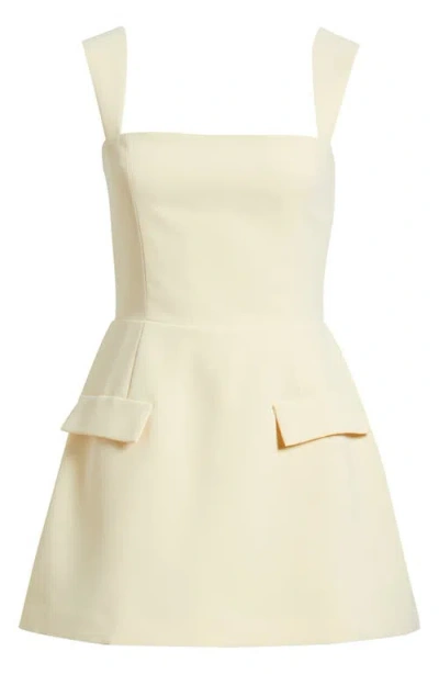 Amanda Uprichard Bethany Skort Romper In Cornsilk
