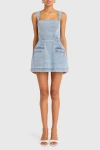 Amanda Uprichard Bethany Skort Romper In Destiny Wash In Destiny Wash