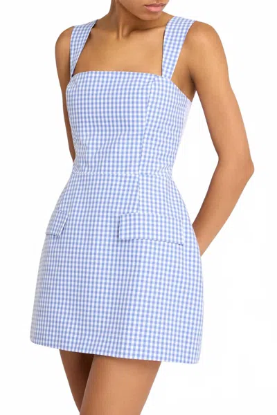 AMANDA UPRICHARD BETHANY SKORT ROMPER IN BLUE GINGHAM
