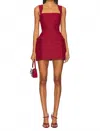 Amanda Uprichard Bethany Skort Romper In Durham Tweed In Burgundy