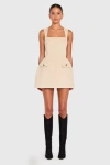 Amanda Uprichard Bethany Skort Romper In Neutral