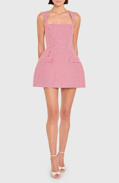 Amanda Uprichard Bethany Skort Romper In Pink