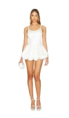 Amanda Uprichard Bettina Skort Romper In 象牙白