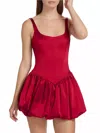 AMANDA UPRICHARD BETTINA SKORT ROMPER IN RUBY