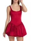 Amanda Uprichard Bettina Skort Romper In Ruby In Pink