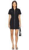 Amanda Uprichard Bianca Front Zip Minidress In Ë¸”ëž™