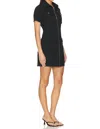 Amanda Uprichard Bianca Front Zip Minidress In Black