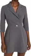 Amanda Uprichard Parsons Blazer Dress Slate In Grey
