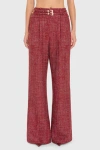 Amanda Uprichard Blythe Pants In Burgundy