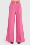 Amanda Uprichard Blythe Pants In Roseberry In Pink