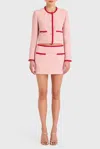 Amanda Uprichard Long Sleeve Braswell Jacket In Pink In Pink