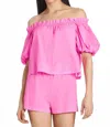 Amanda Uprichard Bree Romper In Sanibel Pink In Pink
