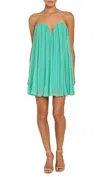 Amanda Uprichard Briella Mini Dress In Caribbean In Green