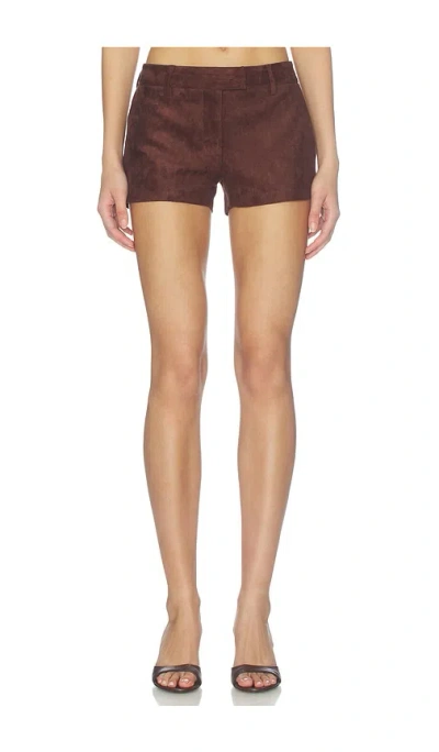 Amanda Uprichard Brooklyn Shorts In Brown